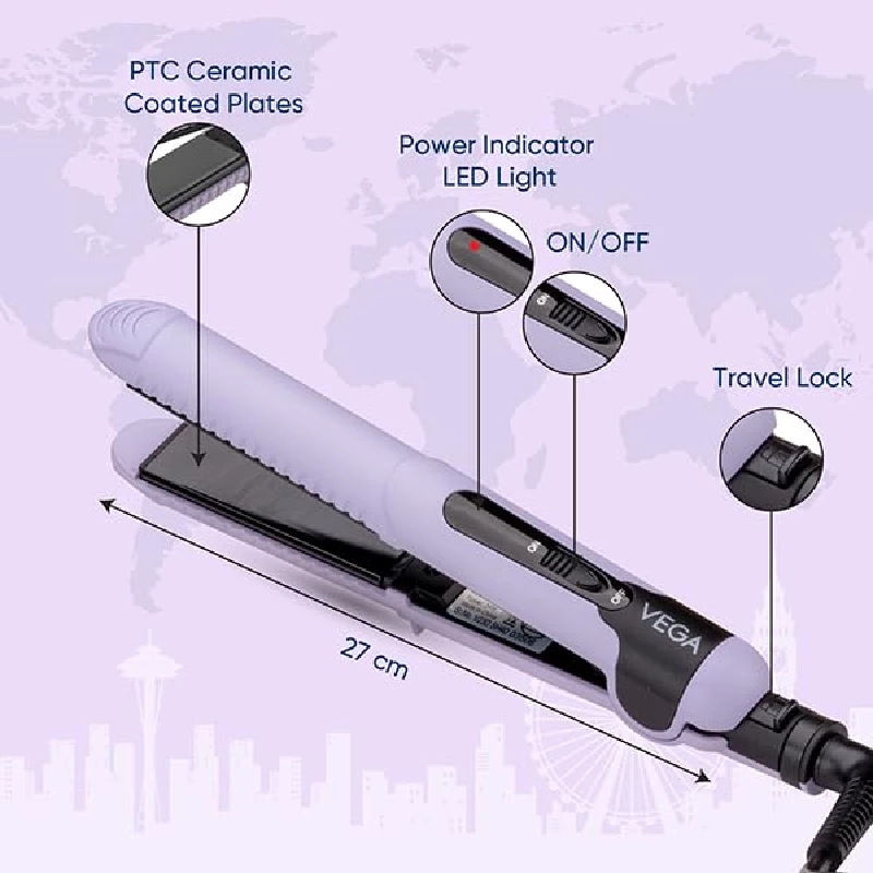 Vega Mini Hair Straightener, 298 g-4.webp